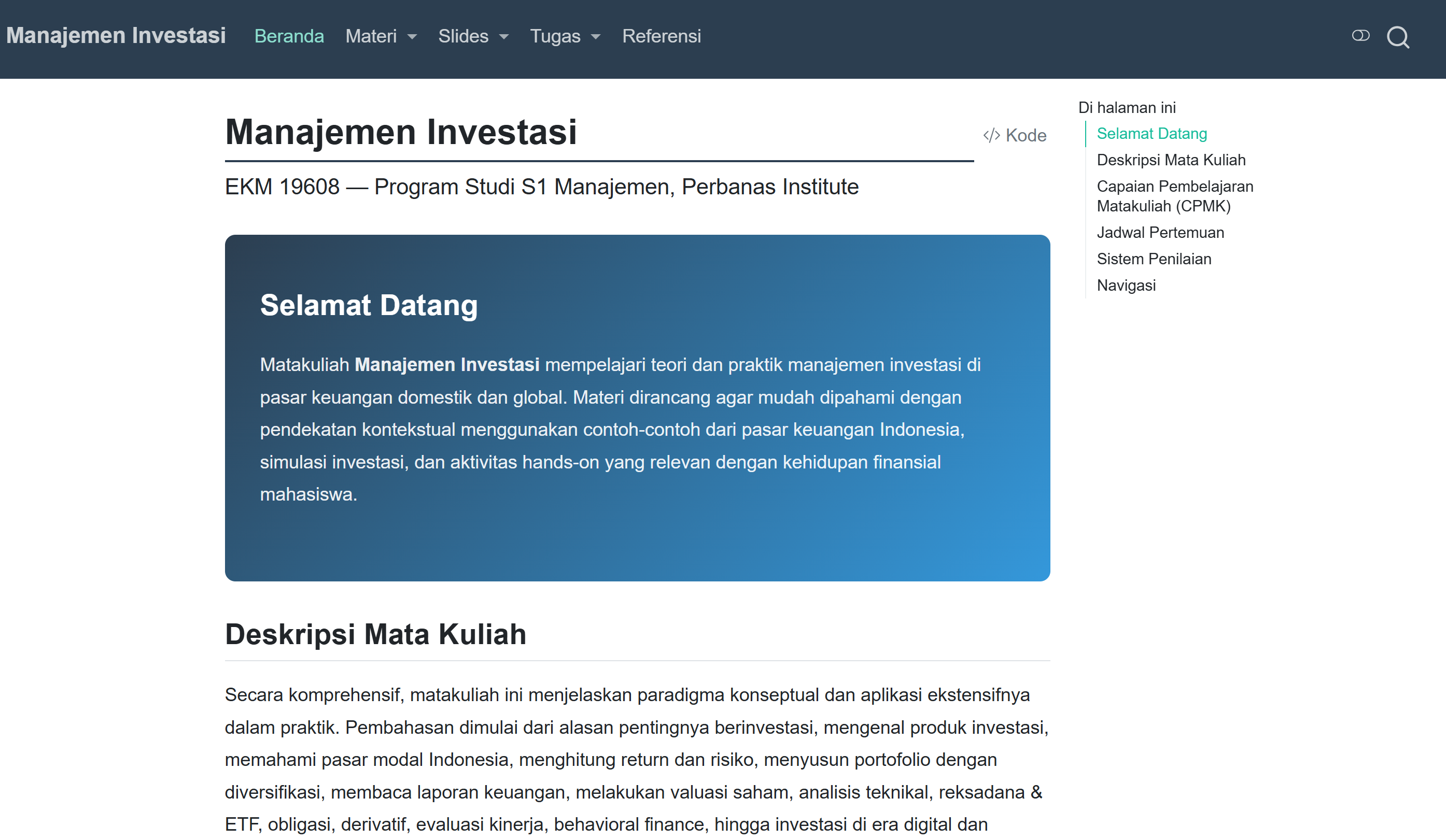 Manajemen Investasi
